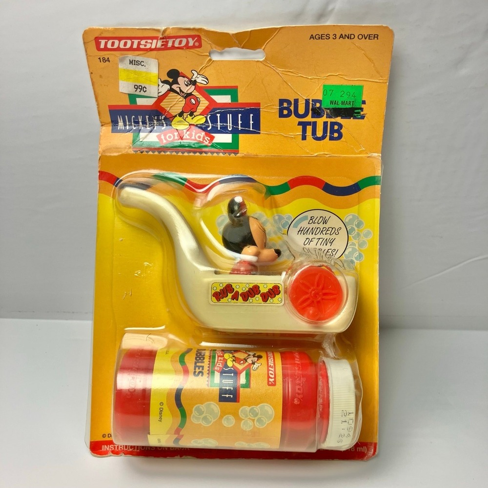 VTG 1993 Tootsietoy Mickey's Stuff for Kids Minnie‎ bubble tub brand new sealed